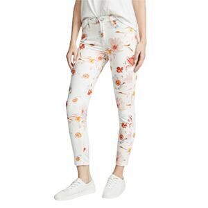7 For All Mankind Women’s The Ankle Skinny Jeans In Bow Blossoms Sz 25 NEW $199